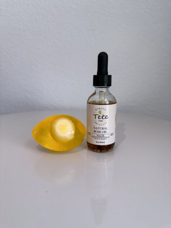 Rose Serum 2oz and Collagen Facial Egg Soap (2 pieces )